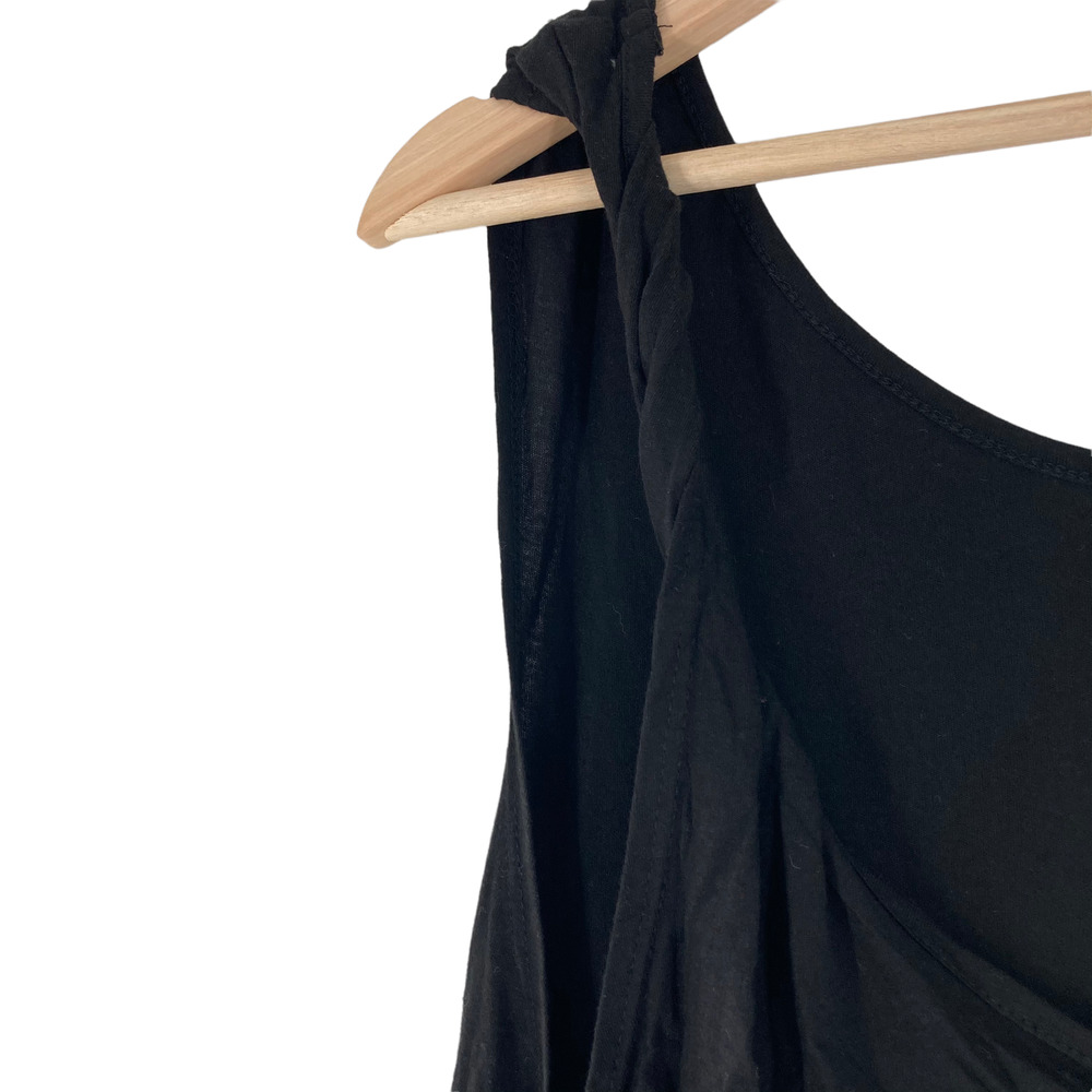 Melrose and Market Twist Strap Swing Tank Cotton Modal in Black